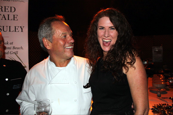 Wolfgang Puck and Sara O'Donnell at American Wine & Food Festival