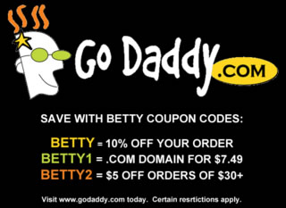 Average Betty GoDaddy Coupon Codes