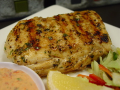 Average Betty's Grilled Fish with Roasted Red Pepper Aioli