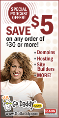 Take $5 off any order of $30 or more at GoDaddy.com!