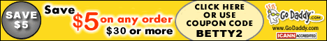 Take $5 off any order of $30 or more at GoDaddy.com!