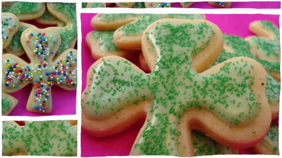 Shamrockin' Sugar Cookies w/ Green Tea Glaze