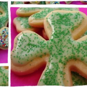Shamrockin’ Sugar Cookies w/ Green Tea Glaze Recipe