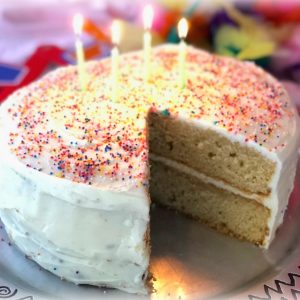 Best Ever Vanilla Birthday Cake Recipe Video - AverageBetty.com