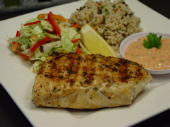 Average Betty's Grilled Fish with Roasted Red Pepper Aioli