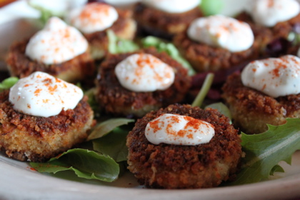 Miniature Crab Cakes at The Edendale Grill