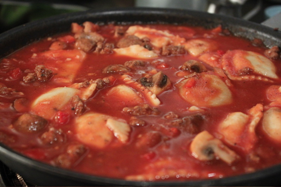 Ravioli with Creamy Tomato Sauce