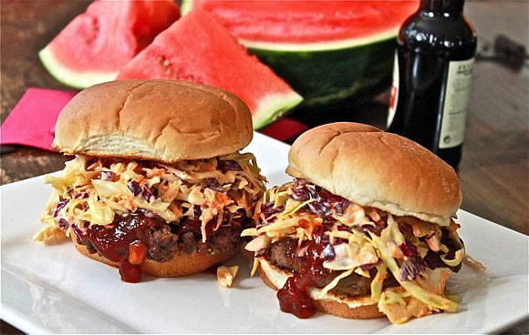 BBQ Burgers with Coleslaw