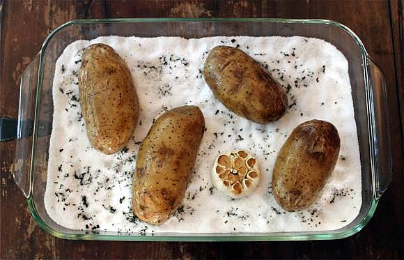 Salt Baked Potatoes Recipe