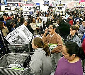 Black Friday Shoppers at Walmart via Wikipedia