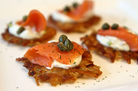 Get the Crispy Potato Galette with Smoked Salmon and Dill Cream Recipe