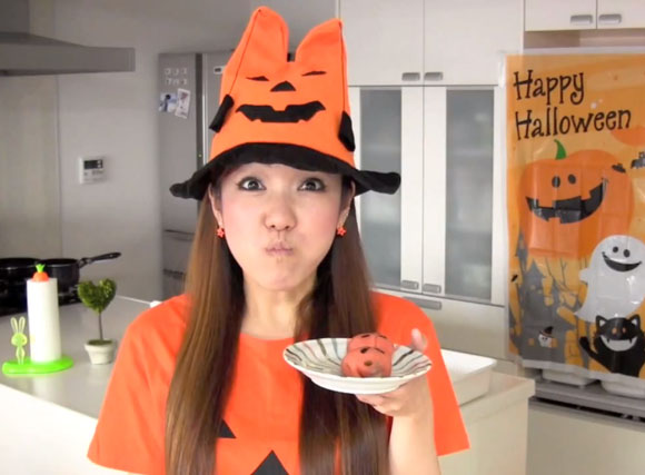 Ochikeron Eats Halloween Jack-O-Lantern Sushi