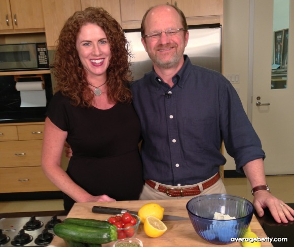 Russ Parsons and Sara O'Donnell at LA Times Test Kitchen