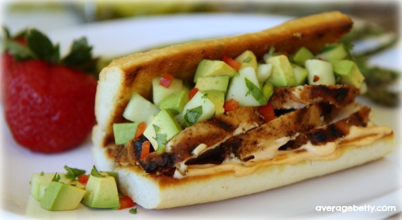 Grilled Chicken Banh Mi with California Avocado and Cucumber Relish Recipe
