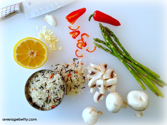Butter Fried Egg with Asparagus and Lemon Garlic Wild Rice Recipe