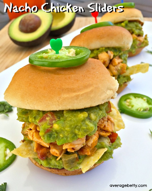 Nacho Chicken Sliders Recipe f/ California Avocados