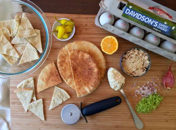 Tuna and Egg Salad Pita Bites Recipe f/ Davidson's Safest Choice Eggs