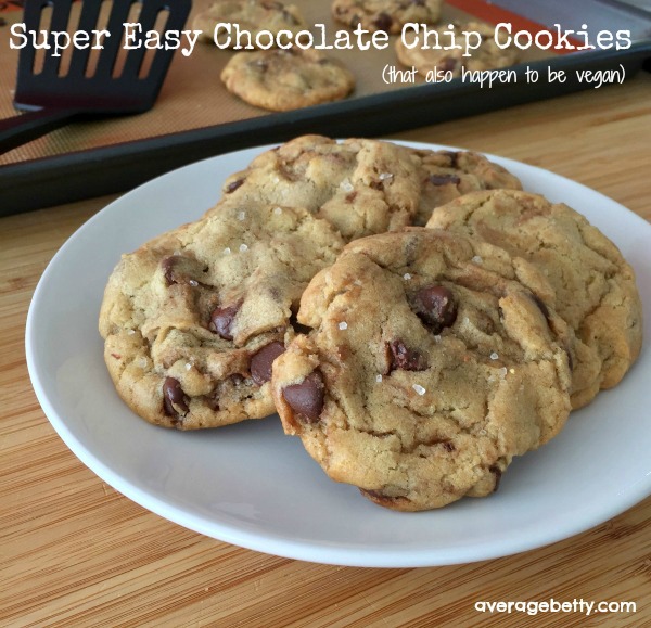 Super Easy Chocolate Chip Cookies that also happen to be Vegan