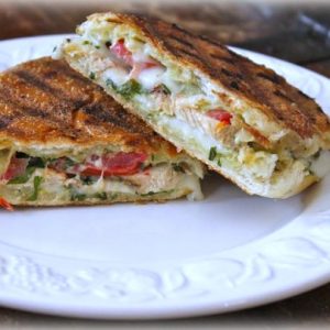 Grilled Chicken Panino with Easy Basil Mayonnaise - averagebetty.com